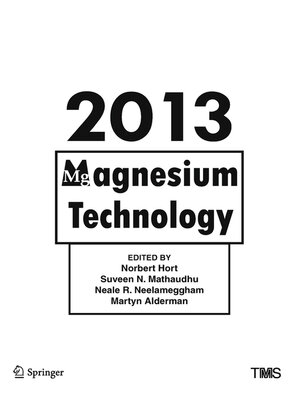 cover image of Magnesium Technology 2013